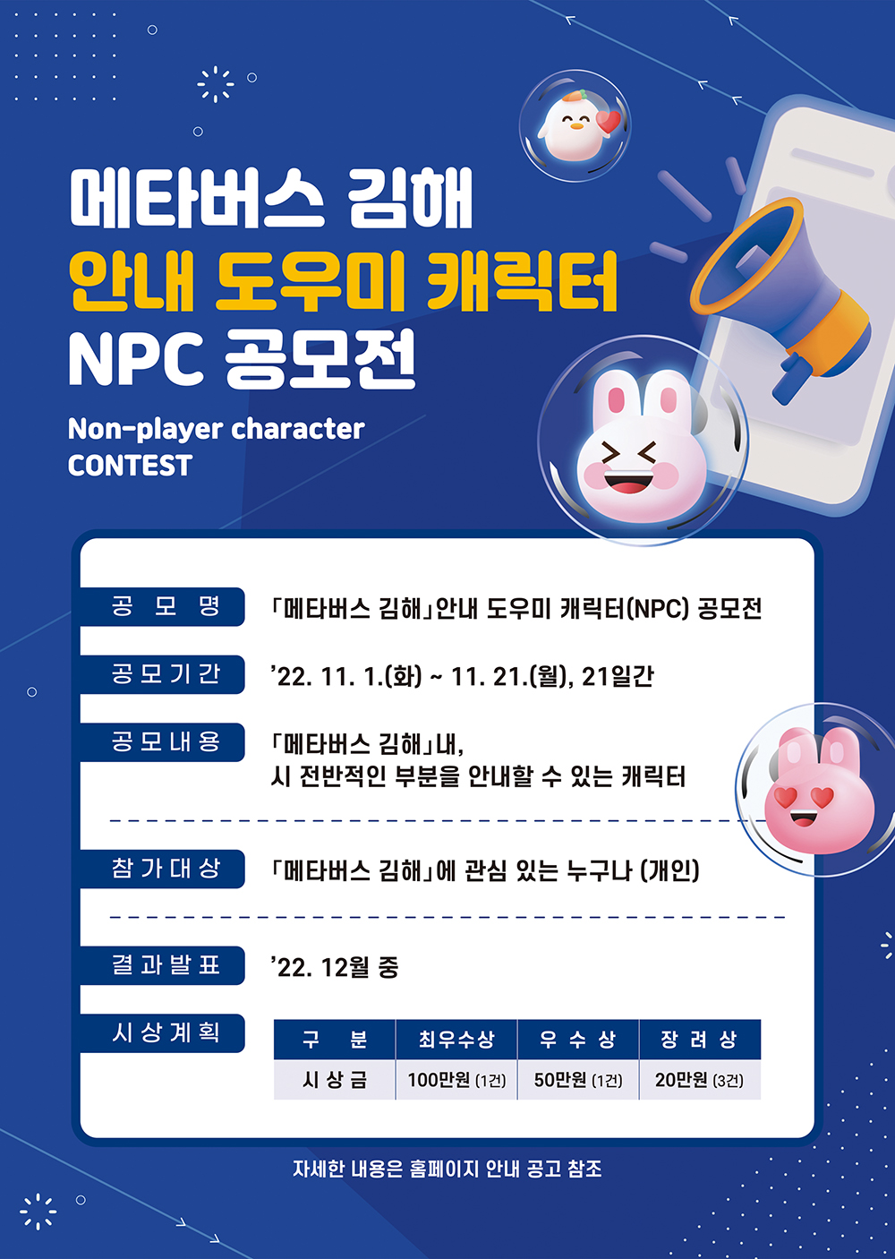 메타버스 김해 안내 도우미 캐릭터 NPC 공모전